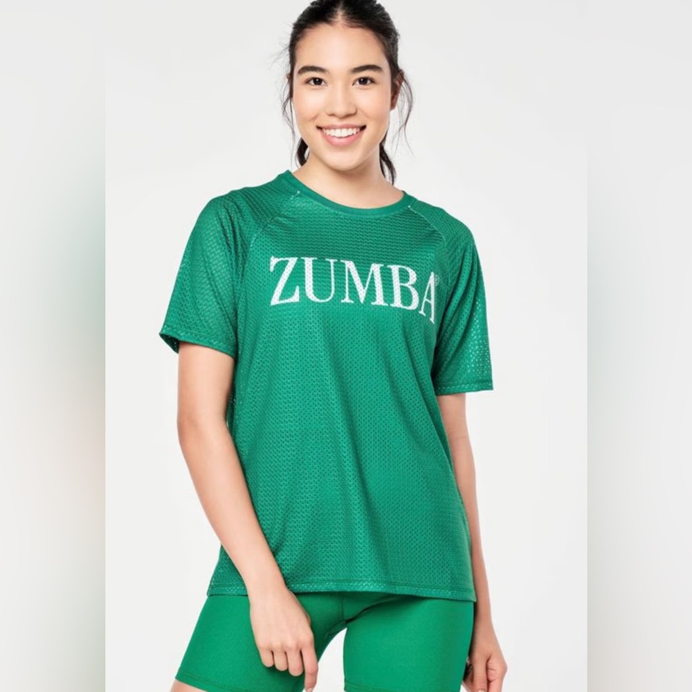 Zumba Prep Mesh Top In Verde